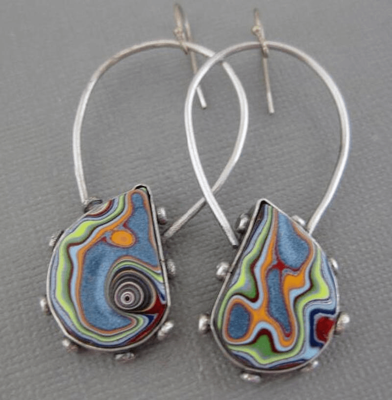 Boho Style Colorful Glaze Drop Handmade Earrings For Women