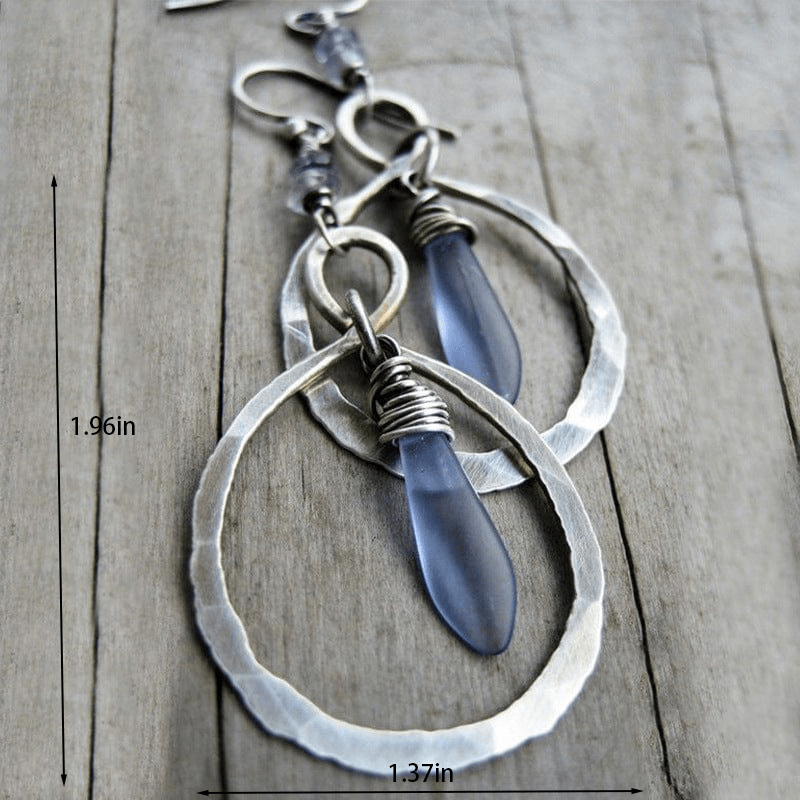 Vintage Whacked and Wrapped Moonstone Earrings