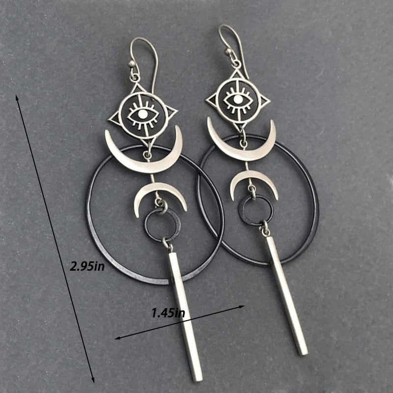 Geometric round handmade earrings