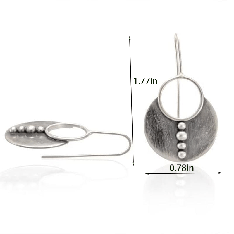 Vintage Metal Ring Hollow Earrings
