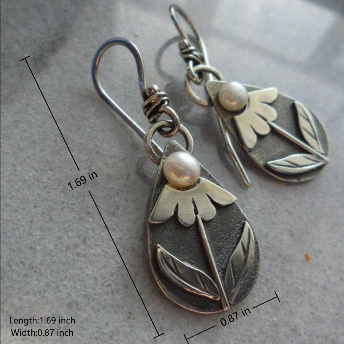 Teardrop Flower Earrings