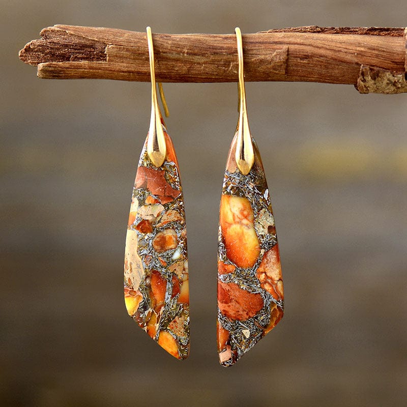 Bohemian Empire Stone Geometric Dangle Earrings