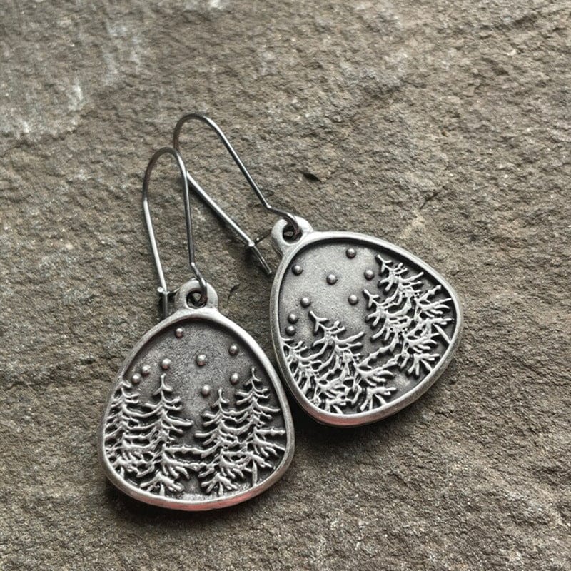 Bohemian Geometric Tree Drop Earrings