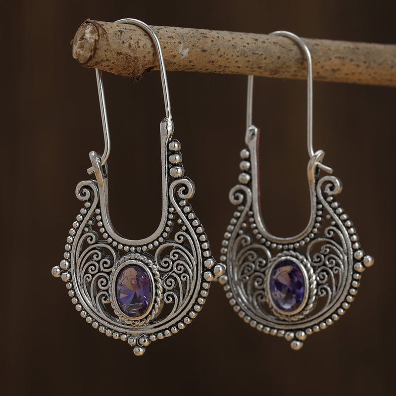 Pretty Carved Hoop Earrings