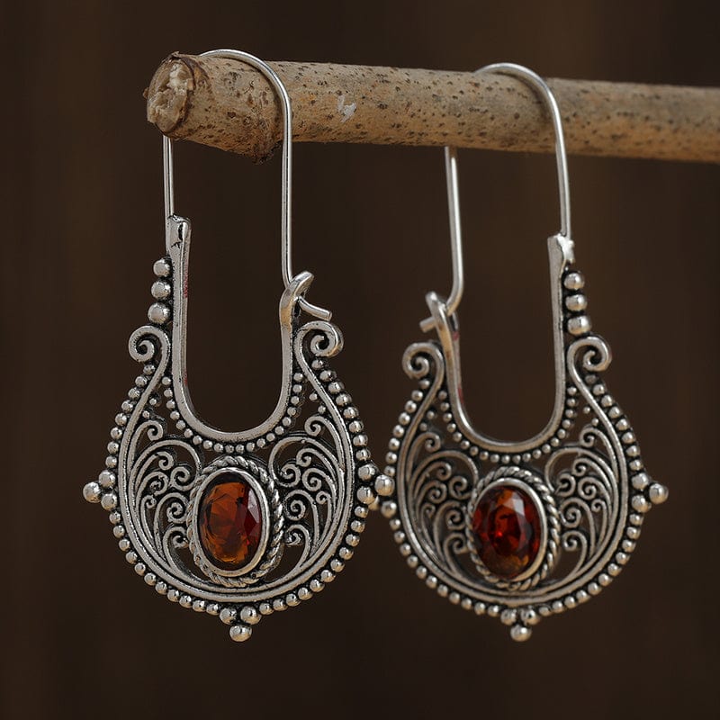 Pretty Carved Hoop Earrings