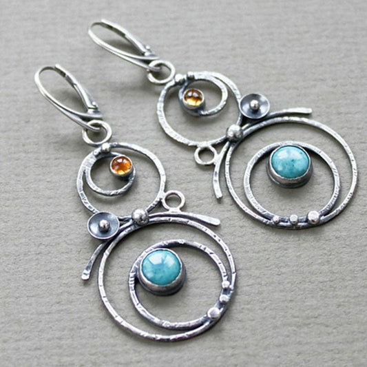 Blue Stone Handmade  Earrings