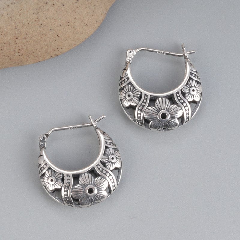 Ethnic Style Half Circle Earrings