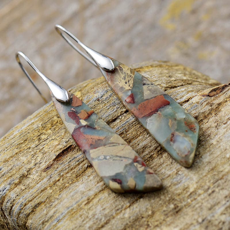 Bohemian Empire Stone Geometric Dangle Earrings