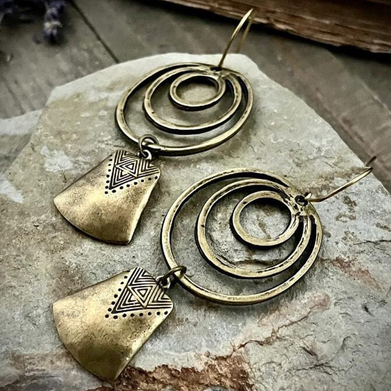 Bohemian Retro Ring Hollow Handmade Earrings