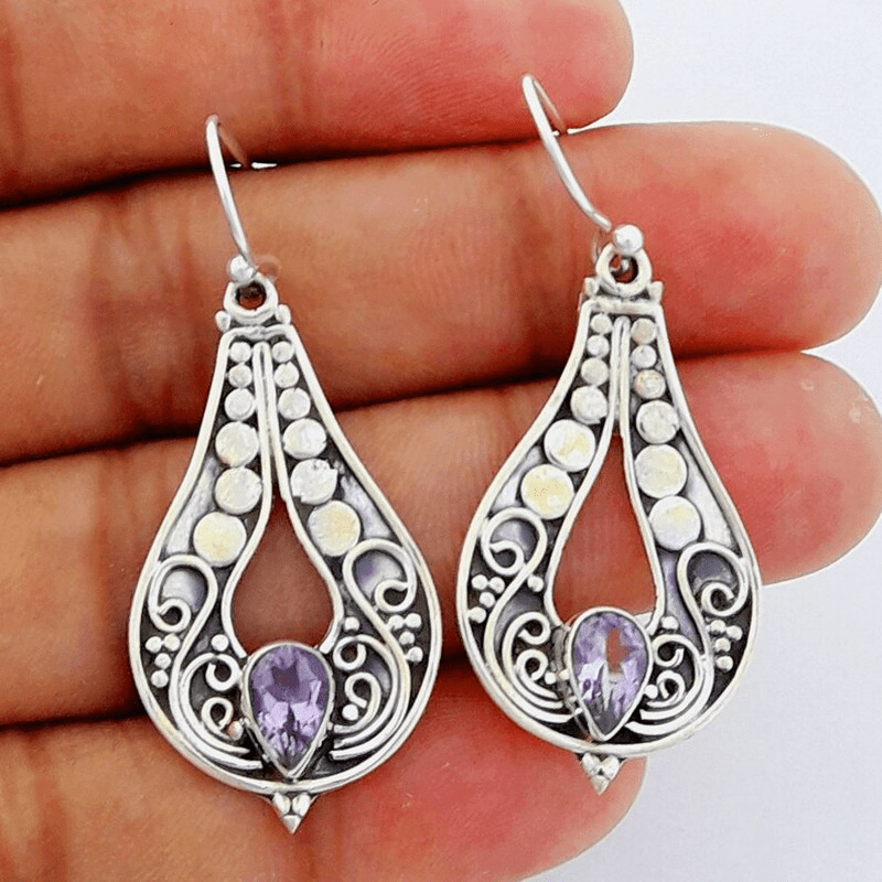 Vintage Style Water Drop Shape Drop Earrings