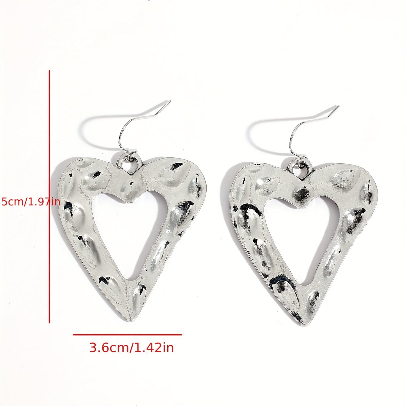 Heart shaped Valentine's Day earrings