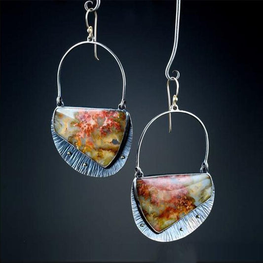 Vintage colored glaze earrings