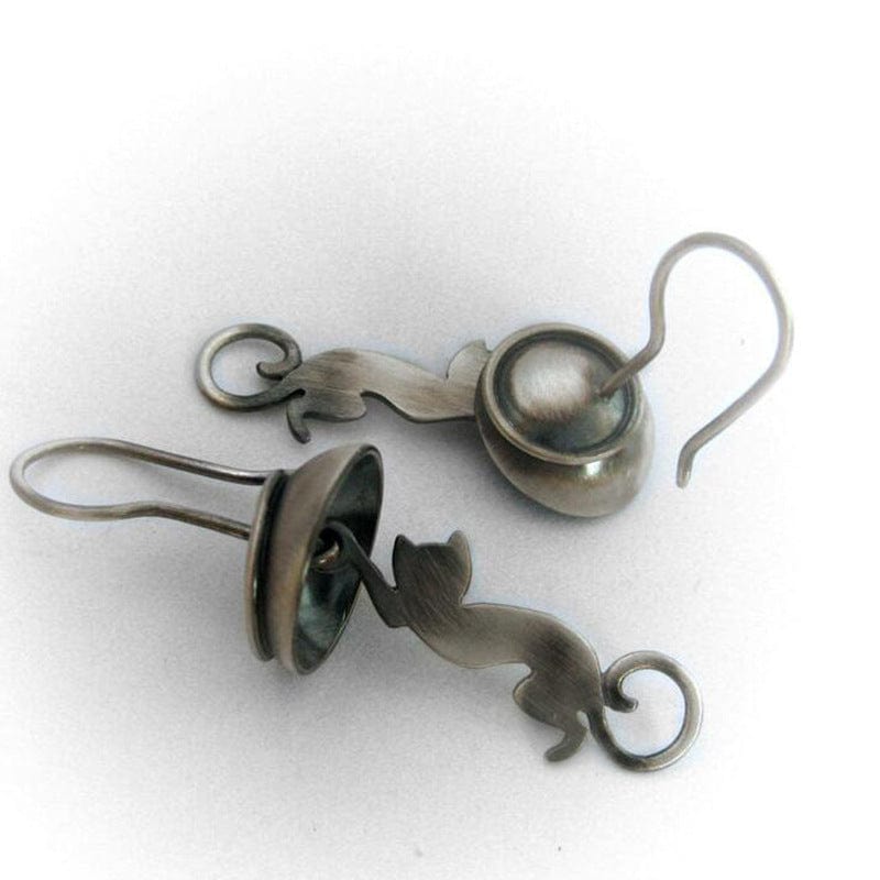 Personality silhouette cat earrings