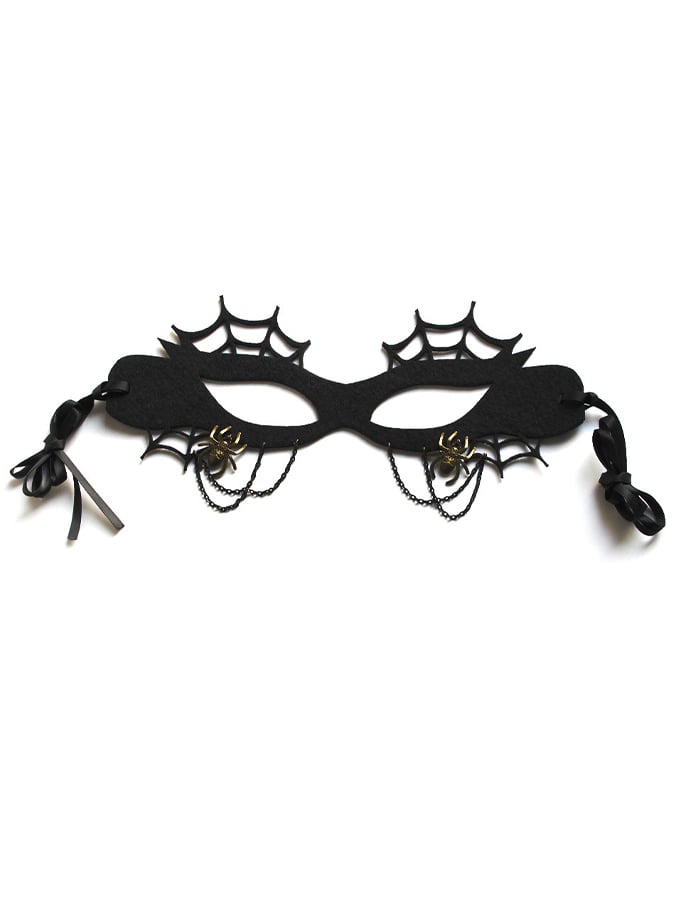 Women's Halloween Spider Web Chain Fringe Masquerade Blindfolds