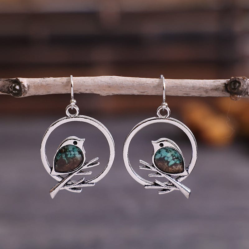 New Vintage Twig Bird Earrings