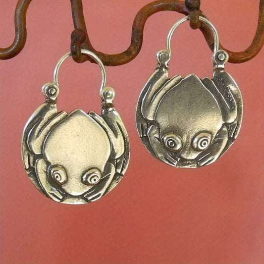 Tree Frog Hoop Earrings for Women