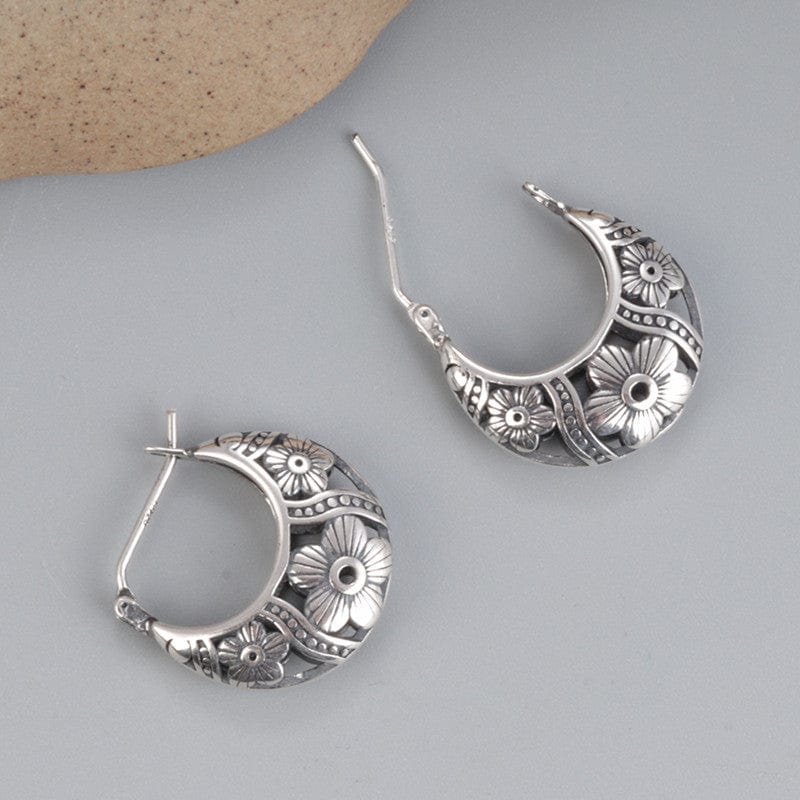 Ethnic Style Half Circle Earrings