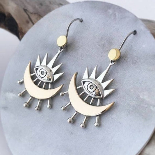 Personalized Sun Moon Fashion Earrings