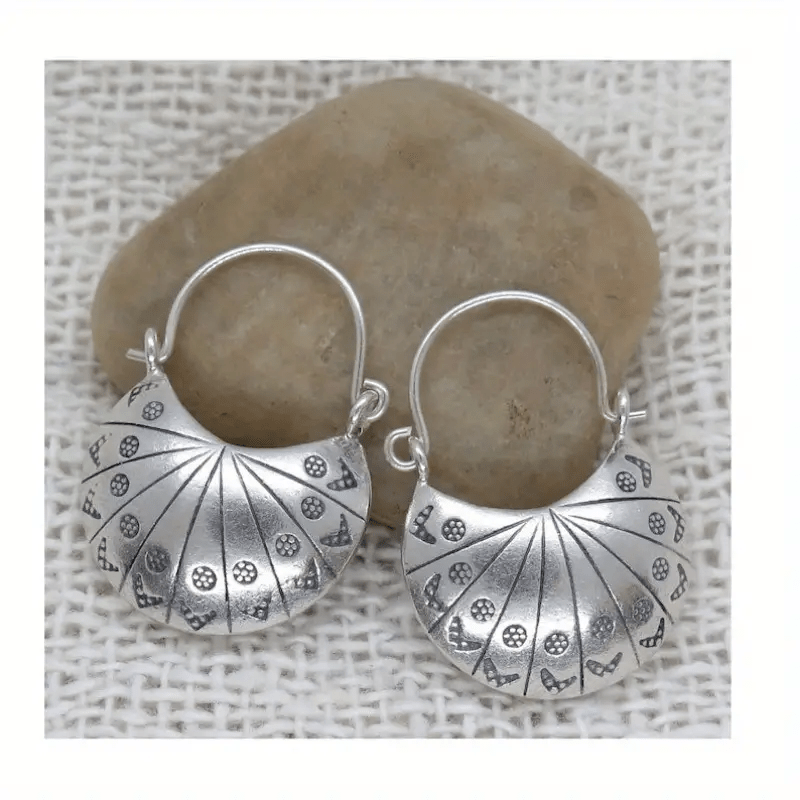 Unique Chunky Basket Hoop Earrings