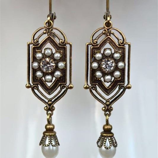 Vintage Waterdrop Round Geometry Earrings