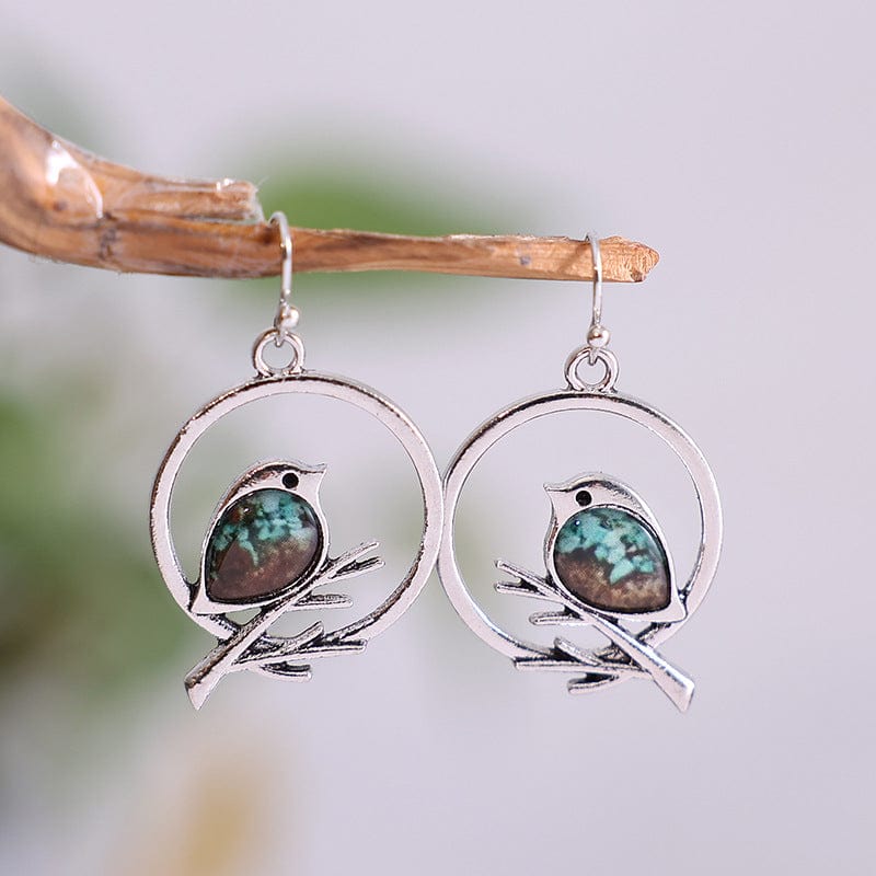 New Vintage Twig Bird Earrings