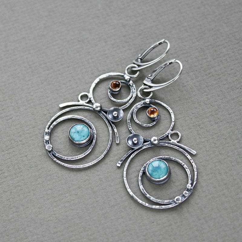 Blue Stone Handmade  Earrings