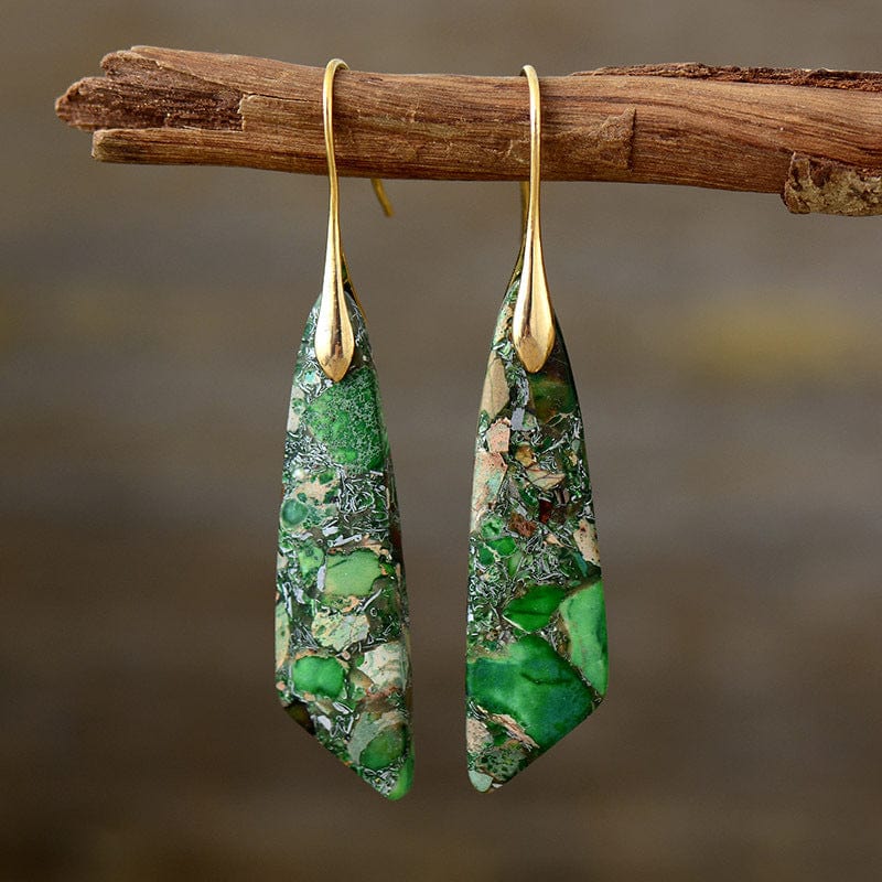 Bohemian Empire Stone Geometric Dangle Earrings