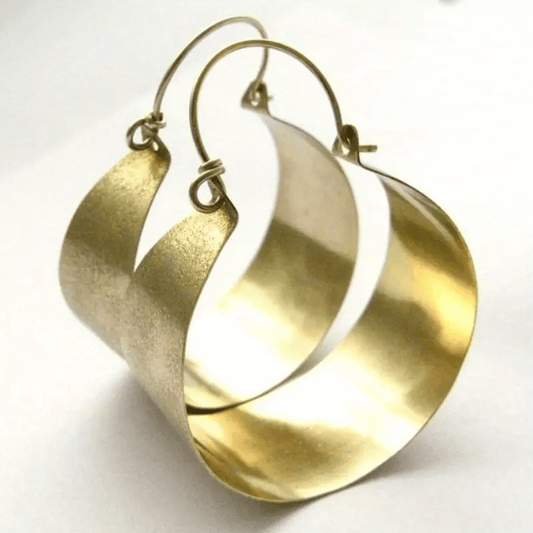 Unique Wide Face Hoop Earrings