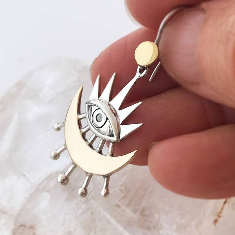 Personalized Sun Moon Fashion Earrings