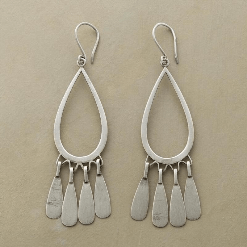 Simple Fashion Metal Hang Water Droplets Earrings