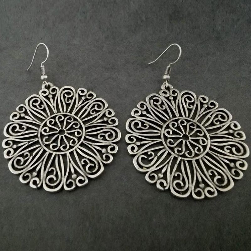 Bohemian Vintage Openwork Flower Earrings