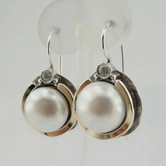 Delicate Faux Pearls Drop Earrings