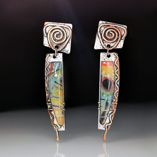 Creative Vintage Colorful Glaze Earrings