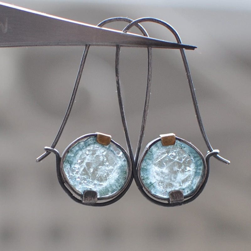 New Moonstone Round Earrings