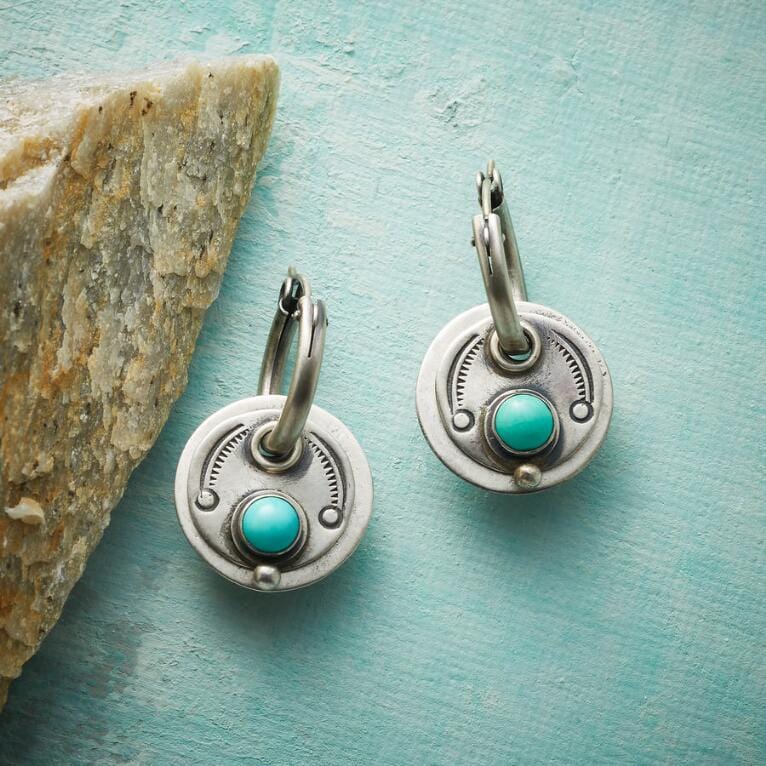 Ancient Turquoise Handmade  Earrings