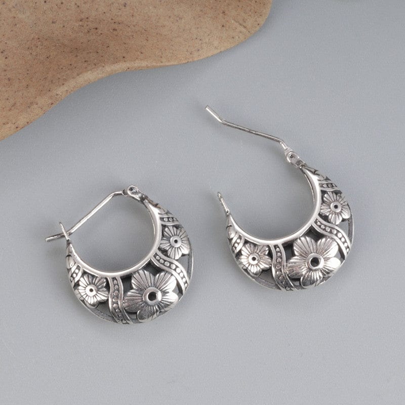 Ethnic Style Half Circle Earrings