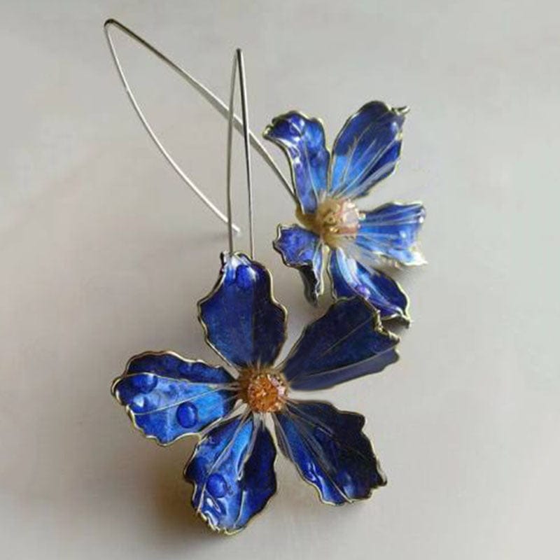 Vintage Blue Oil Drop Earrings