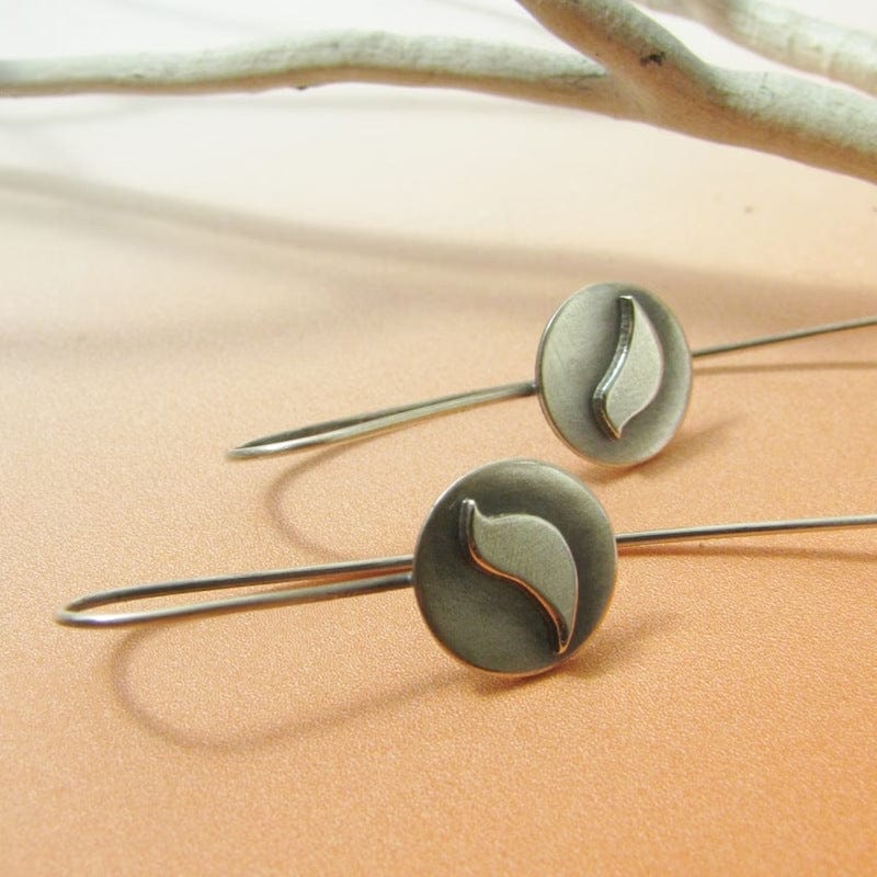 Retro minimalist bird handmade earrings