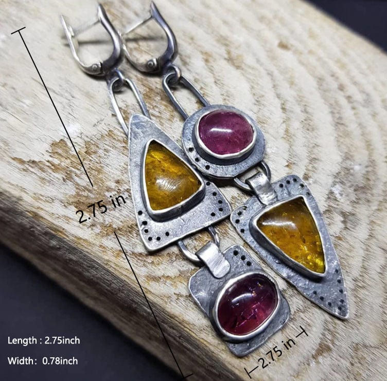 Vintage Geometric Triangle Earrings