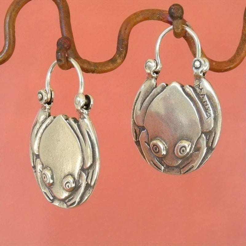 Tree Frog Hoop Earrings for Women