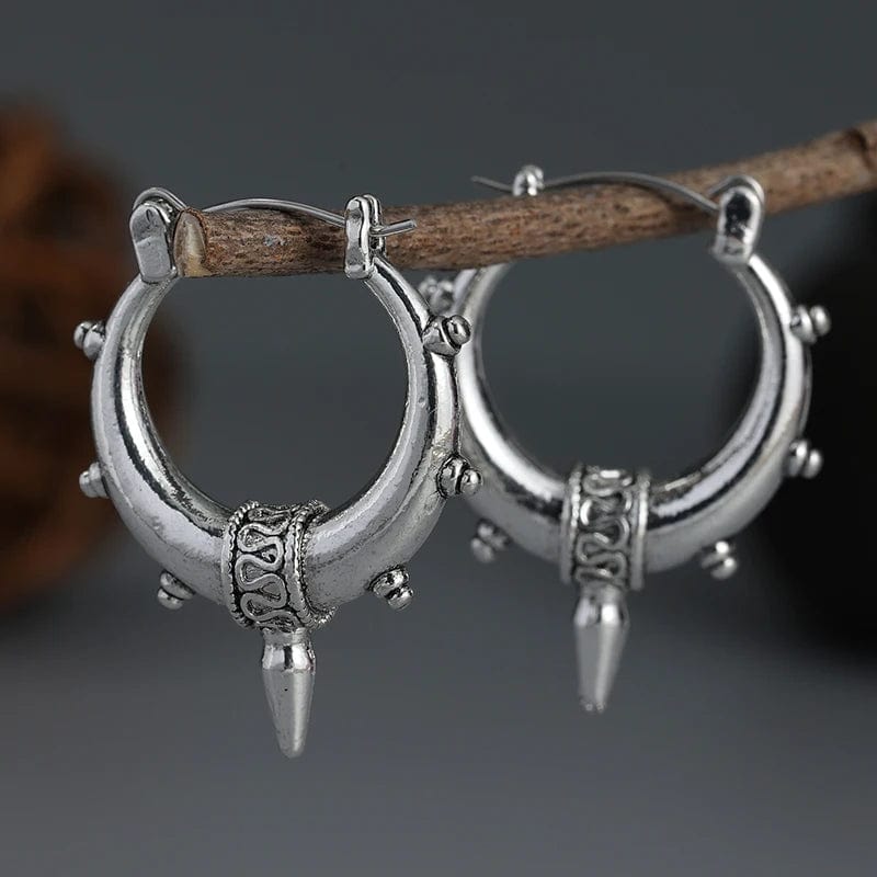 Trendy Silver Color Punk Earrings