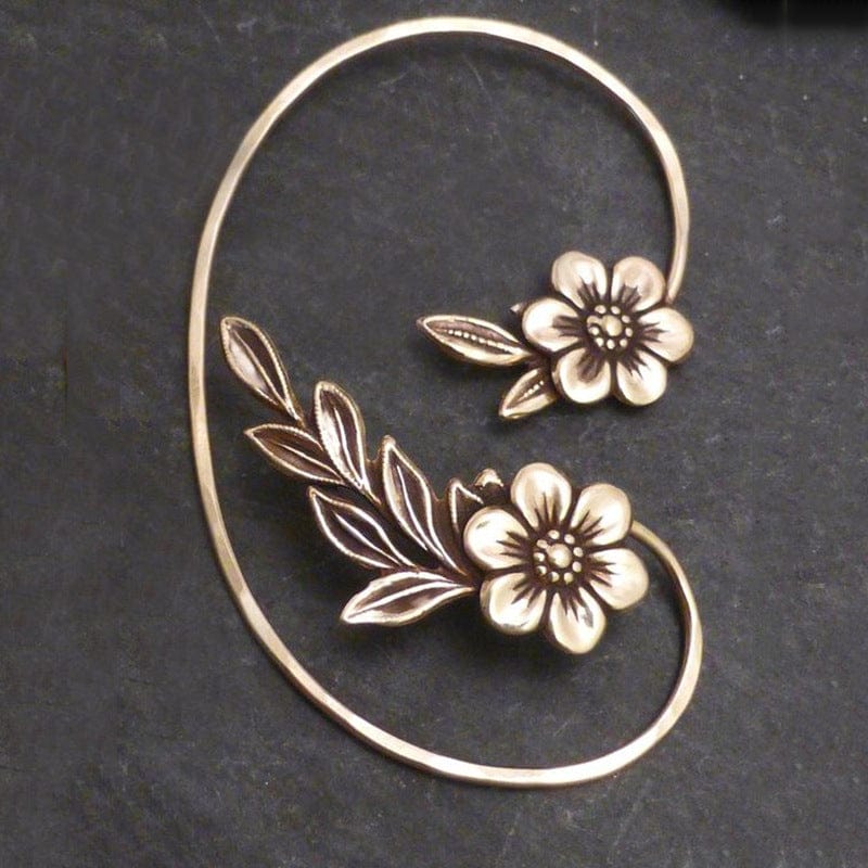 New Botanical Floral Earhoop Earrings