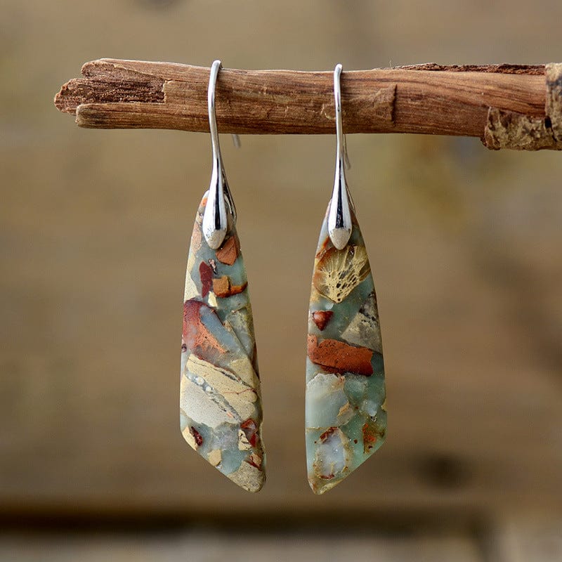 Bohemian Empire Stone Geometric Dangle Earrings