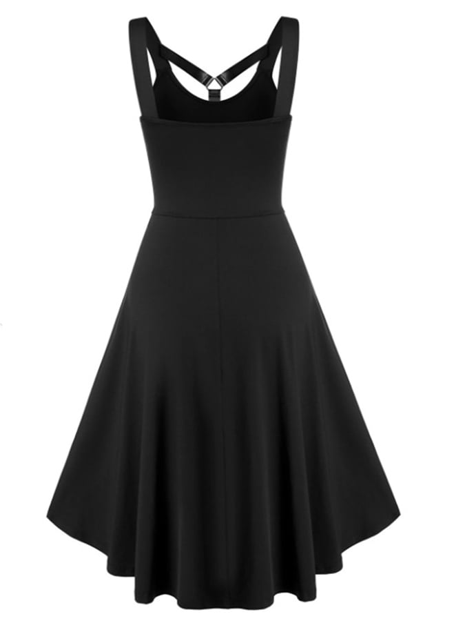 Halloween Gothic Print Strap Dress