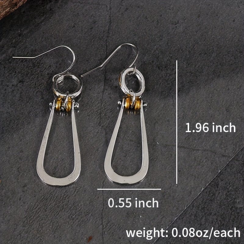 Two-tone minimalist niche design earrings