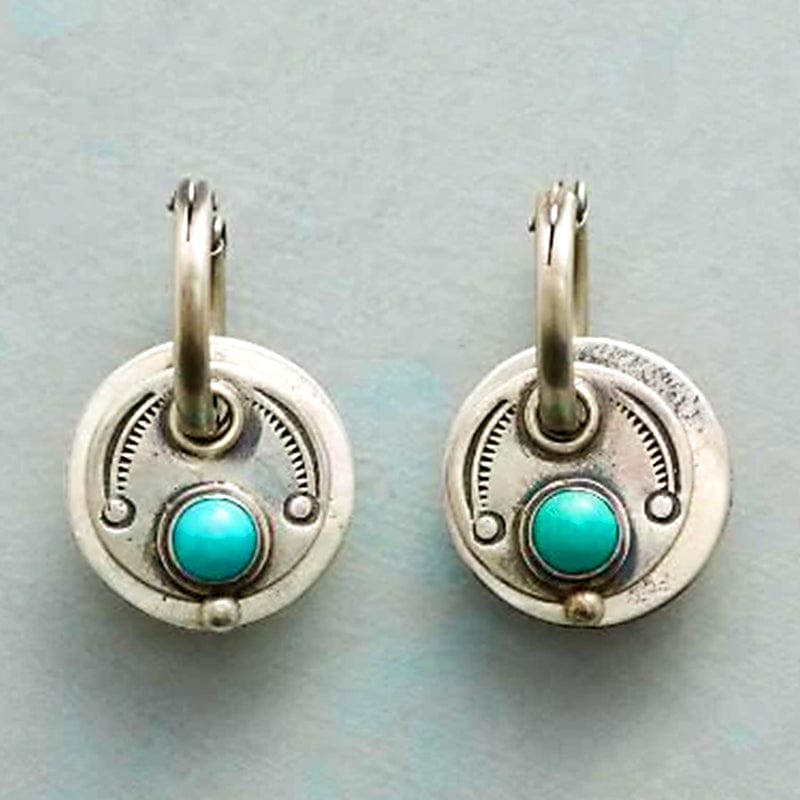 Ancient Turquoise Handmade  Earrings