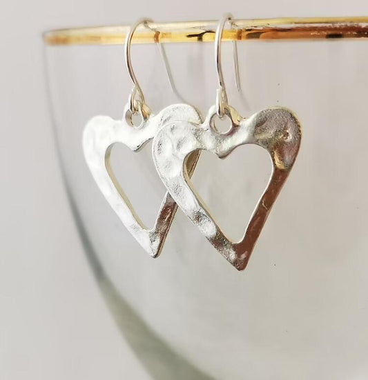 Heart shaped Valentine's Day earrings