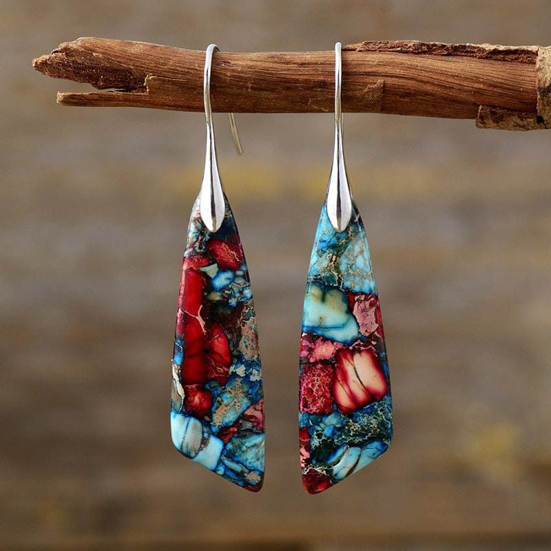 Bohemian Imperial Stone geometric Pendant Earrings