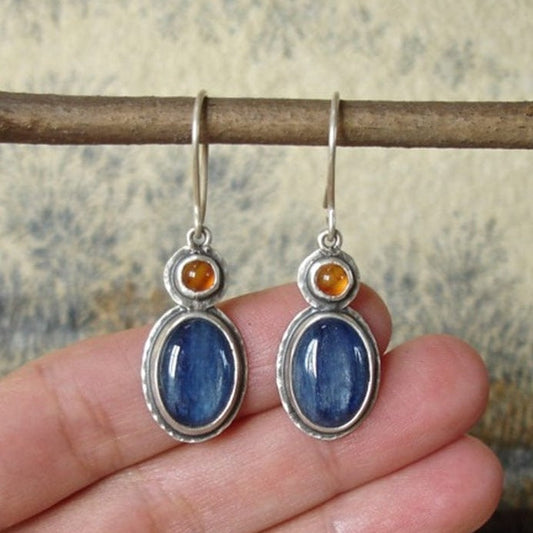 Simple and delicate gemstone earrings