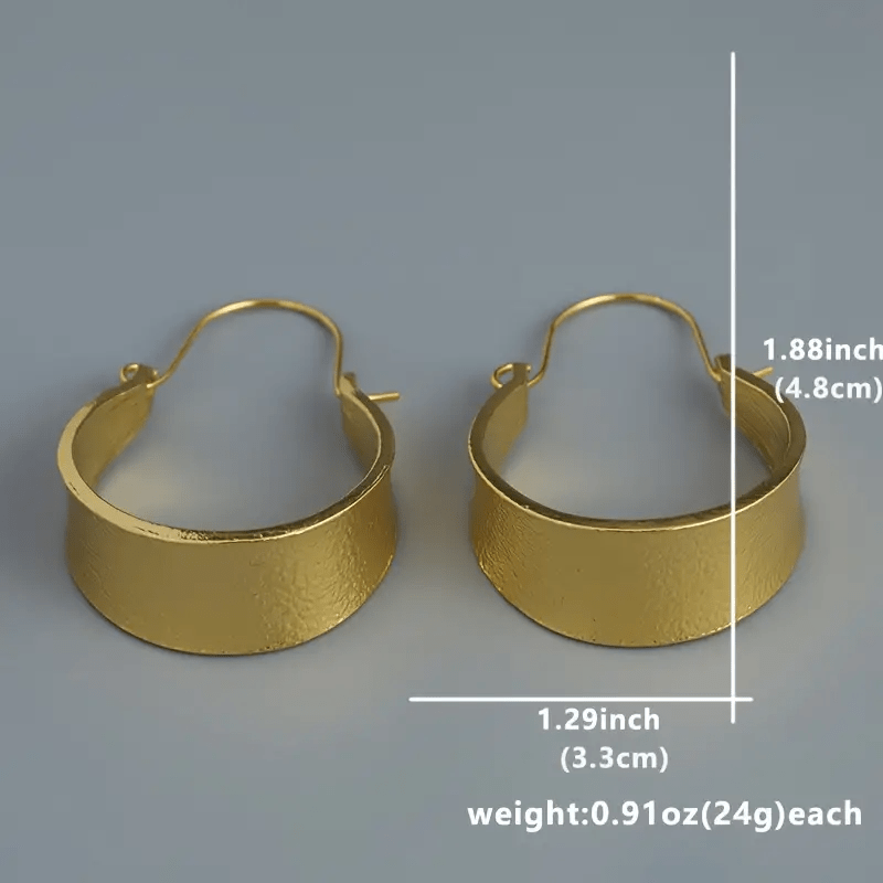 Unique Wide Face Hoop Earrings